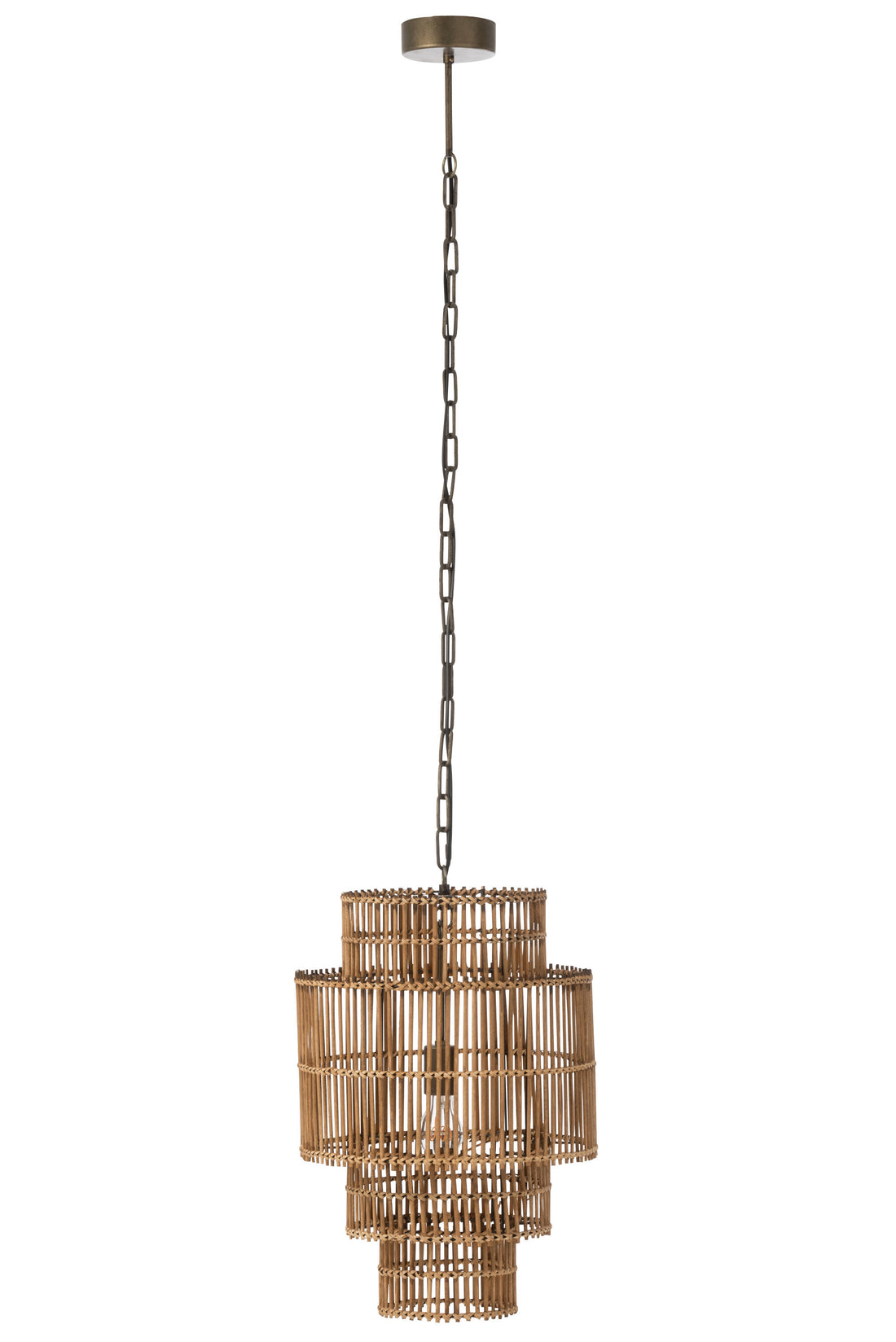 J-Line Belvivere 4 Lagen hanglamp - bamboe - naturel