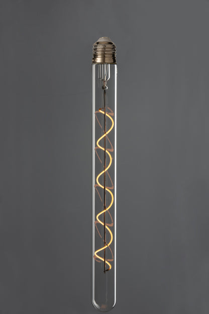 Ledlamp In Box Spiraalglas Geel/Transparant E27