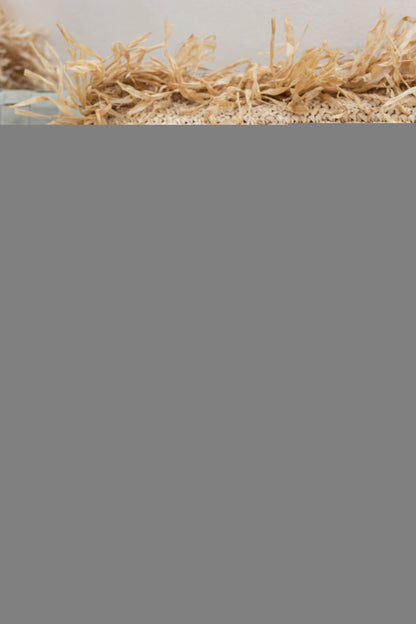 J-Line Kussen Vierkant Raffia Naturel Small