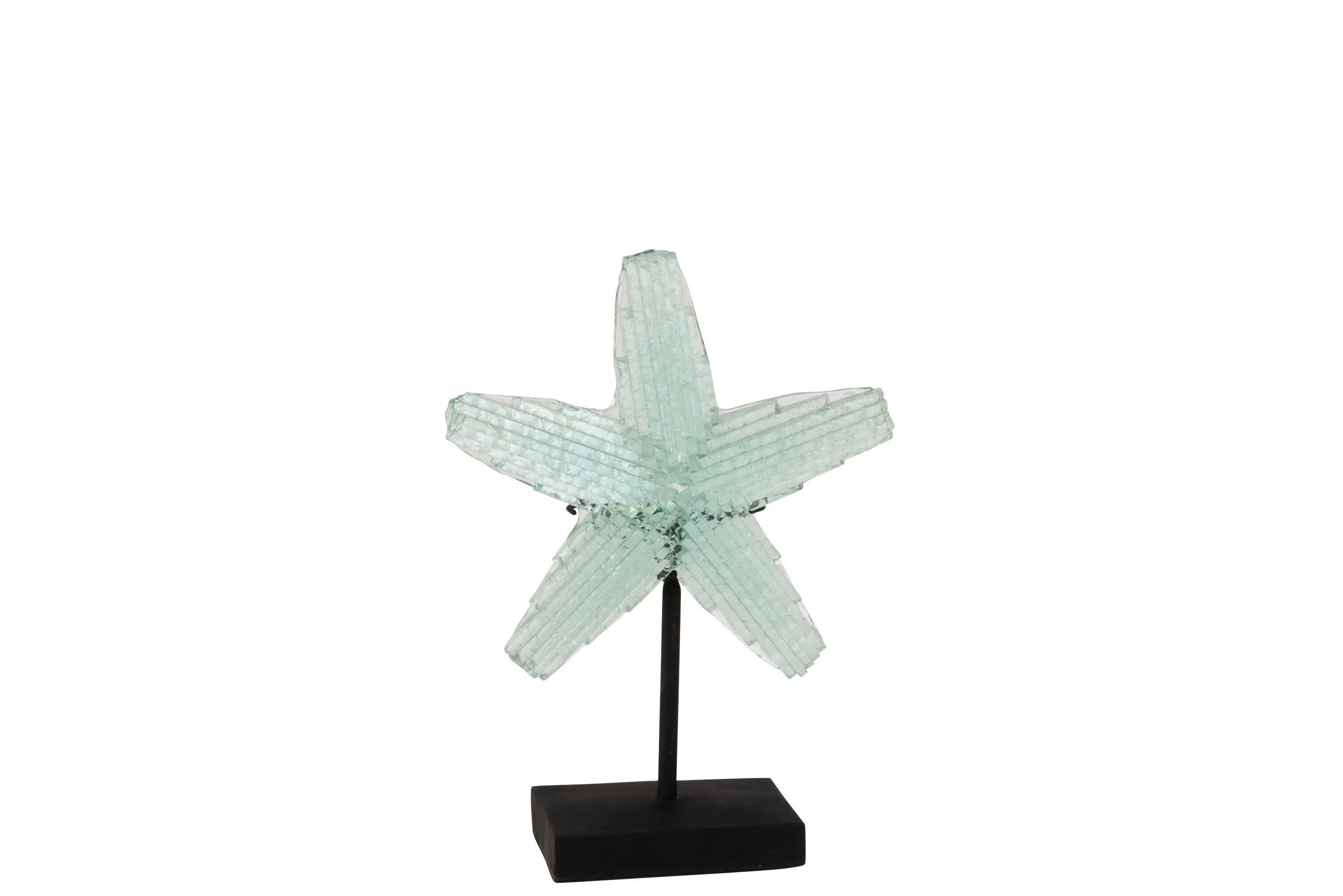 Zeester Op Voet Gerecycled Glas Transparant Klein