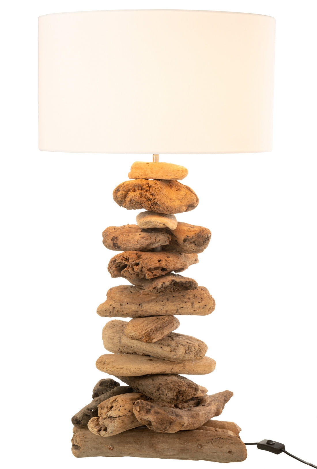 J-Line Lamp+Kap Drijfhout Naturel/Beige Small