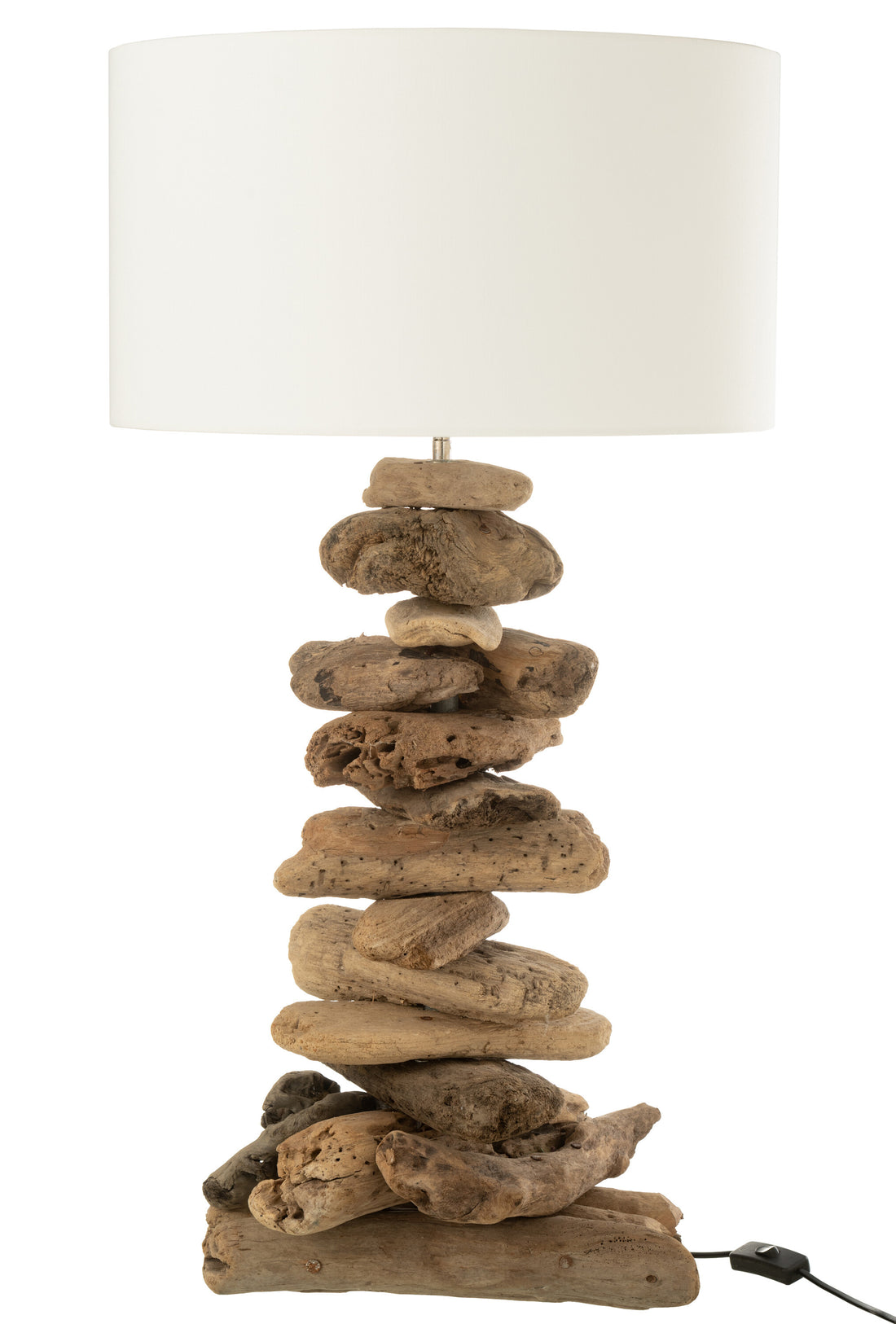 J-Line Lamp+Kap Drijfhout Naturel/Beige Small