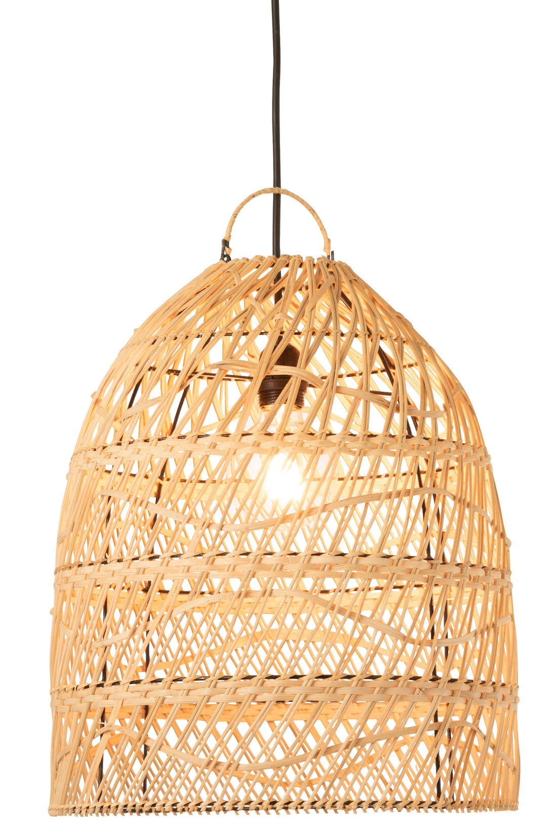 J-Line Gouden lamp - rotan - naturel