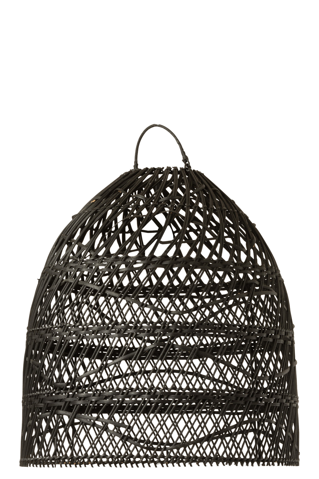 J-Line Lampkap Golven Rotan Zwart