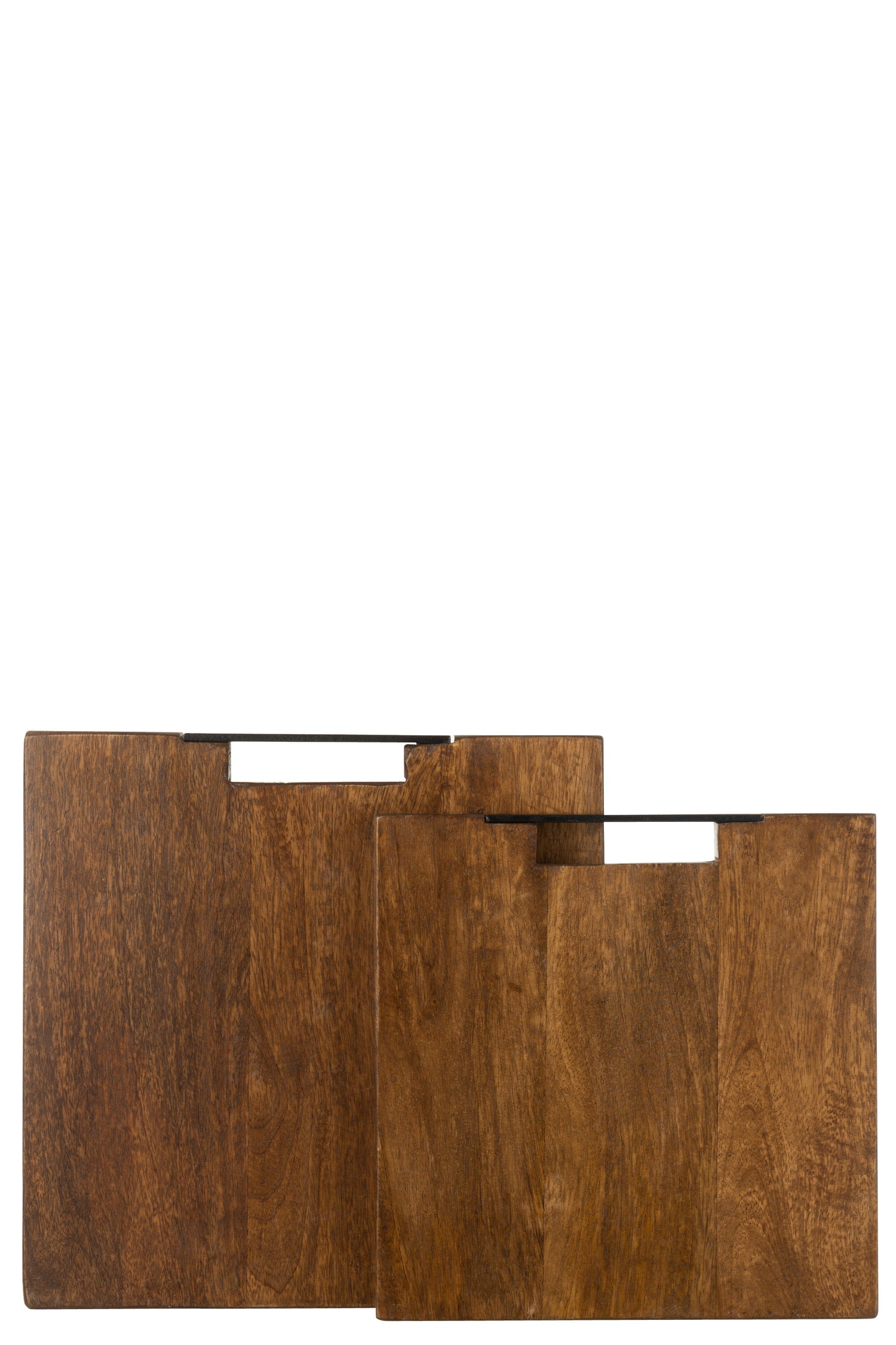 J-Line Vierkant Mango snijplank - hout - bruin - L