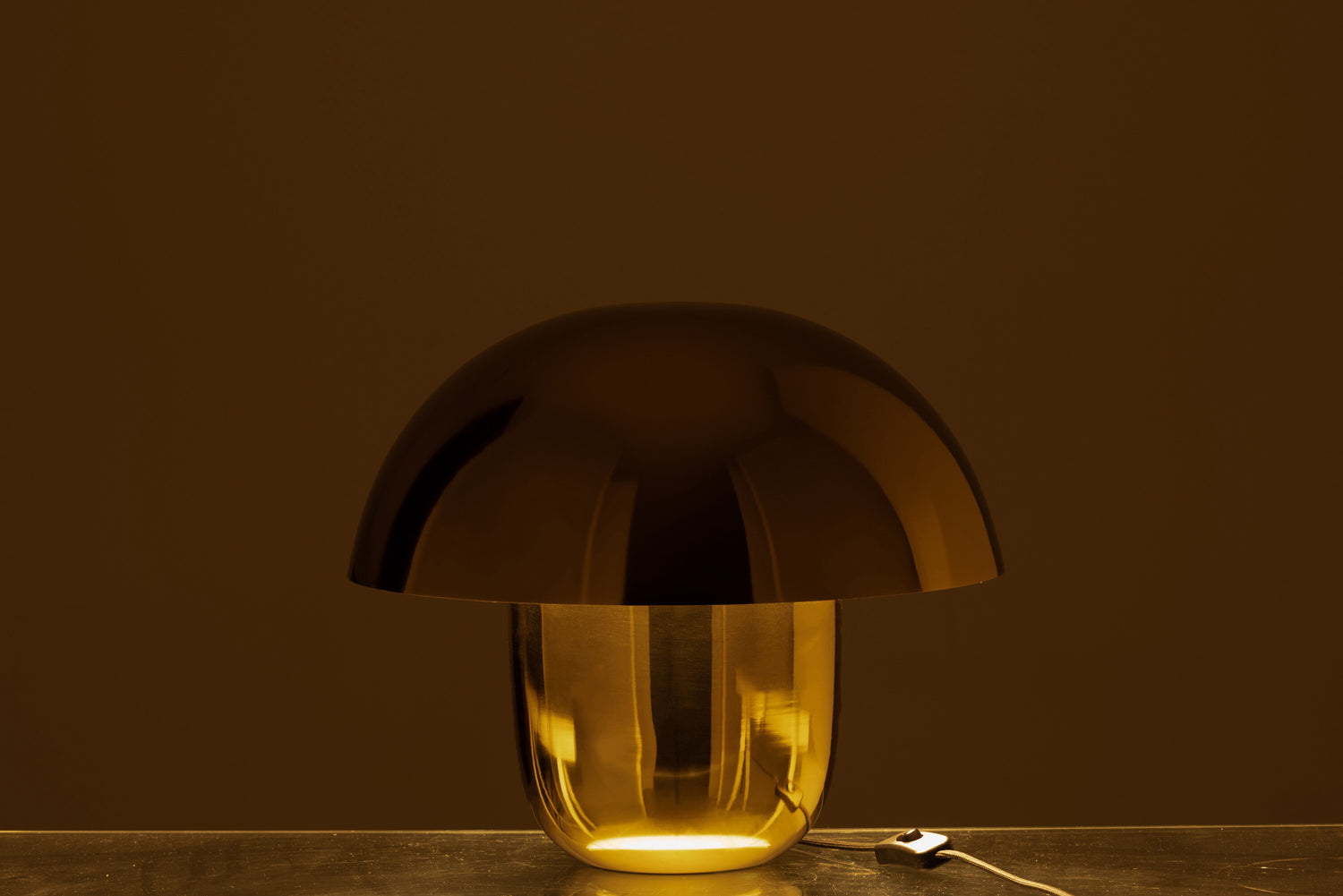 J-Line Lamp Paddenstoel Ijzer Goud Small