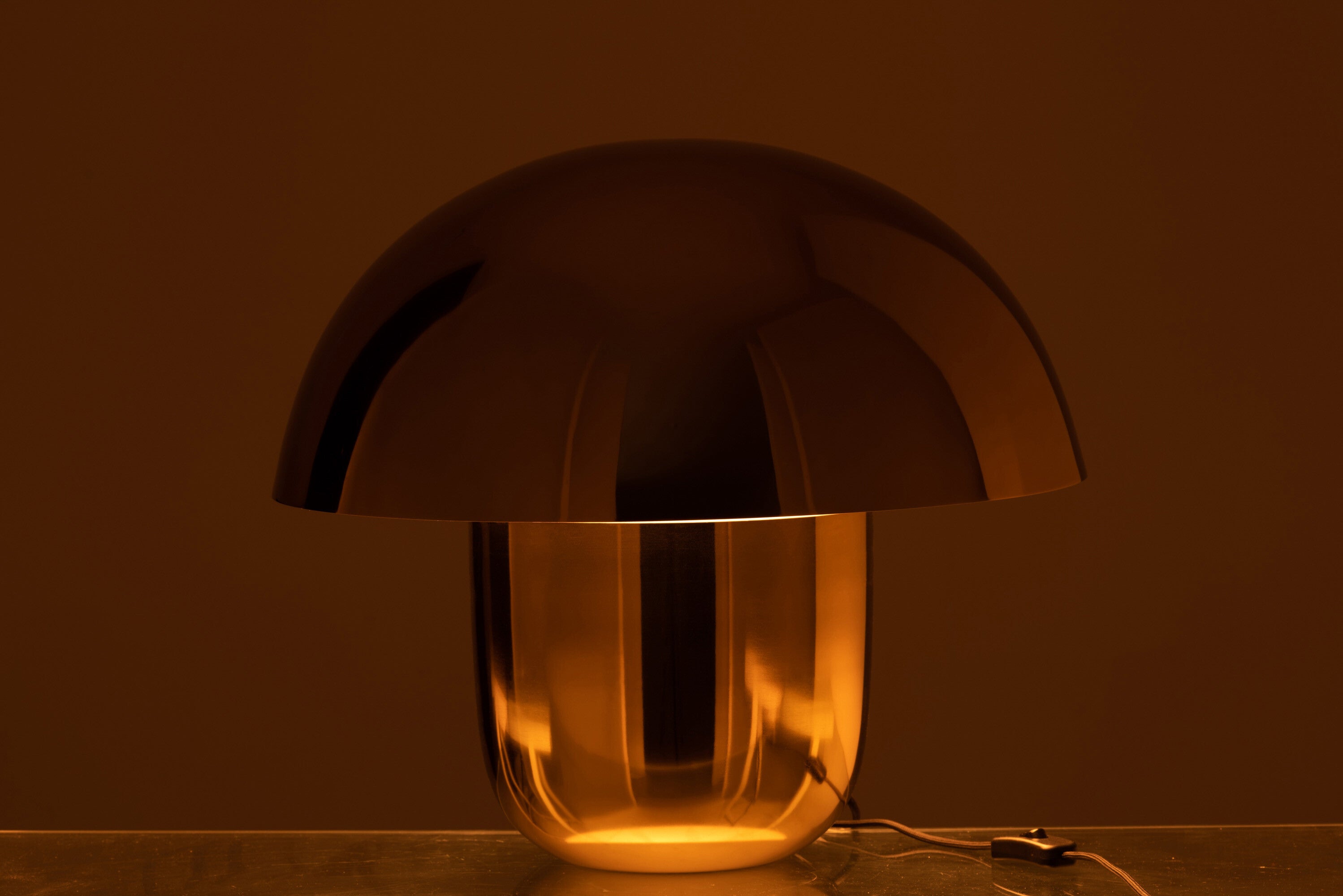 J-Line Lamp Paddenstoel Ijzer Goud Large