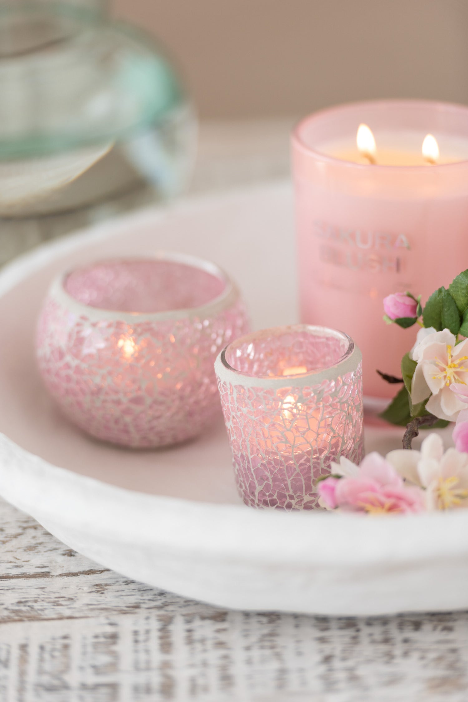 J-Line Set Van 3 Schalen Chad Papier Mache Wit