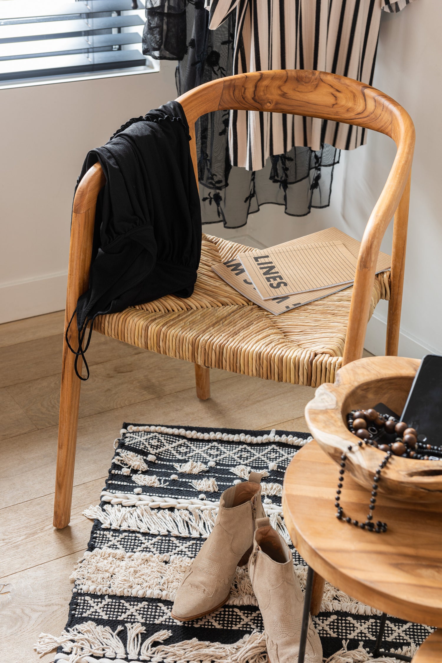 Stoel Ana Teakhout Bruin