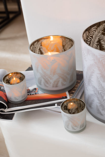 Orkaanbladglas Wit/Groen Groot