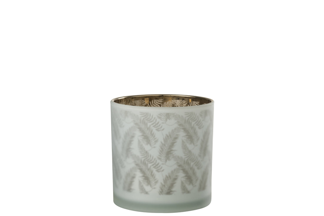 Orkaanbladglas Wit/Groen Groot