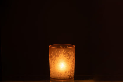 J-Line lantaarn grasglas beige medium