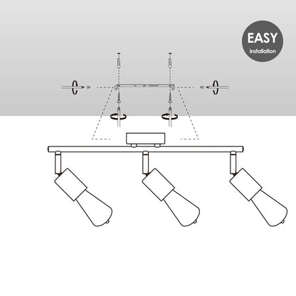 Opbouwspot Spy 3 - incl. dimbare LED lamp - zwart