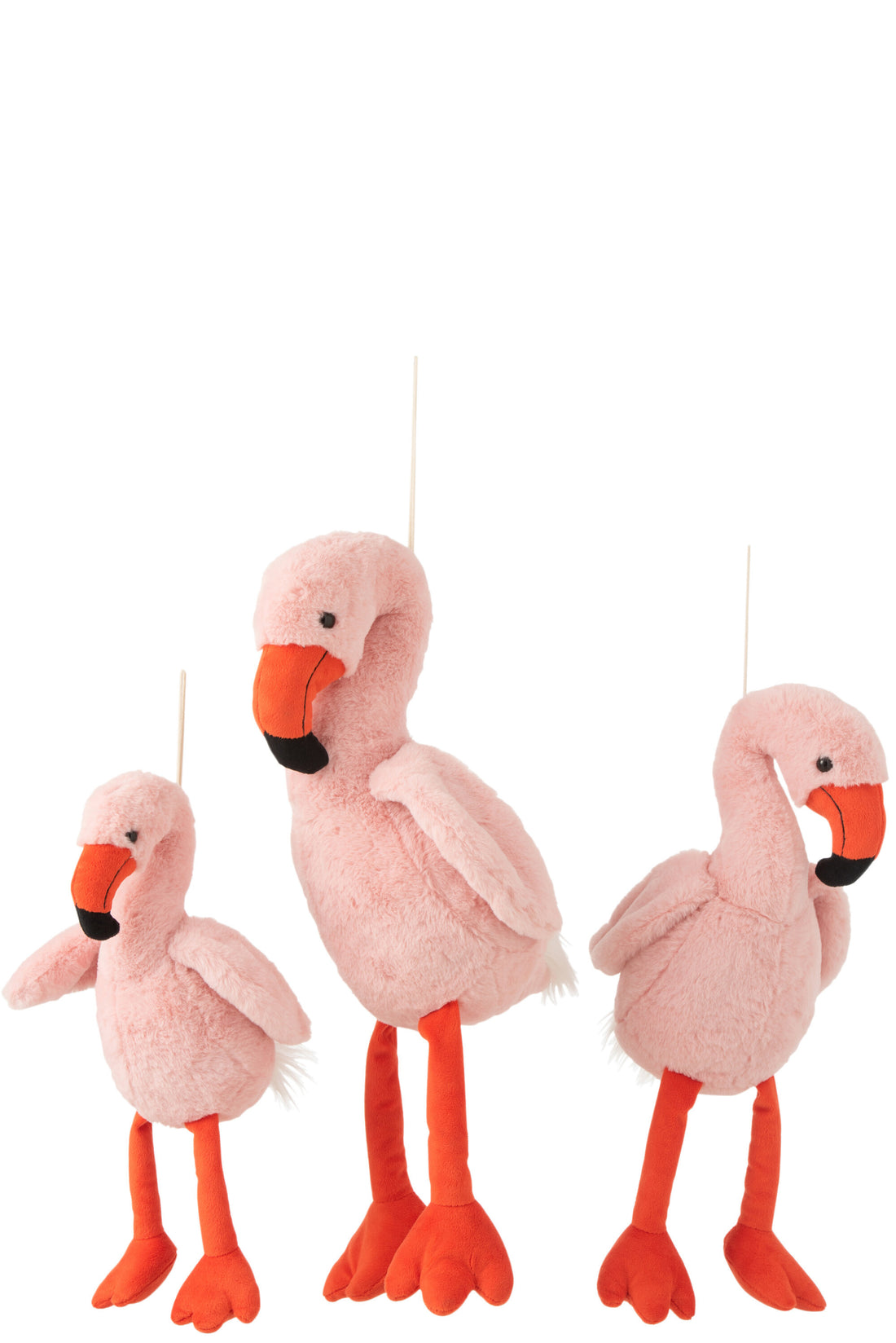 Flamingo Pluche Roze/Oranje Groot