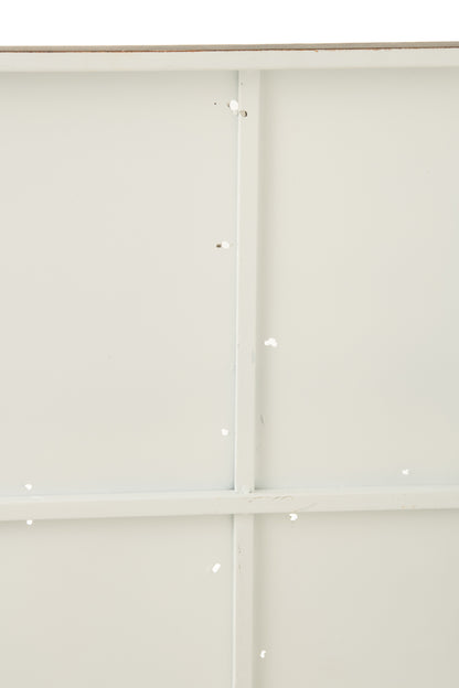 Wereldkaart Metaal Wit/Khaki