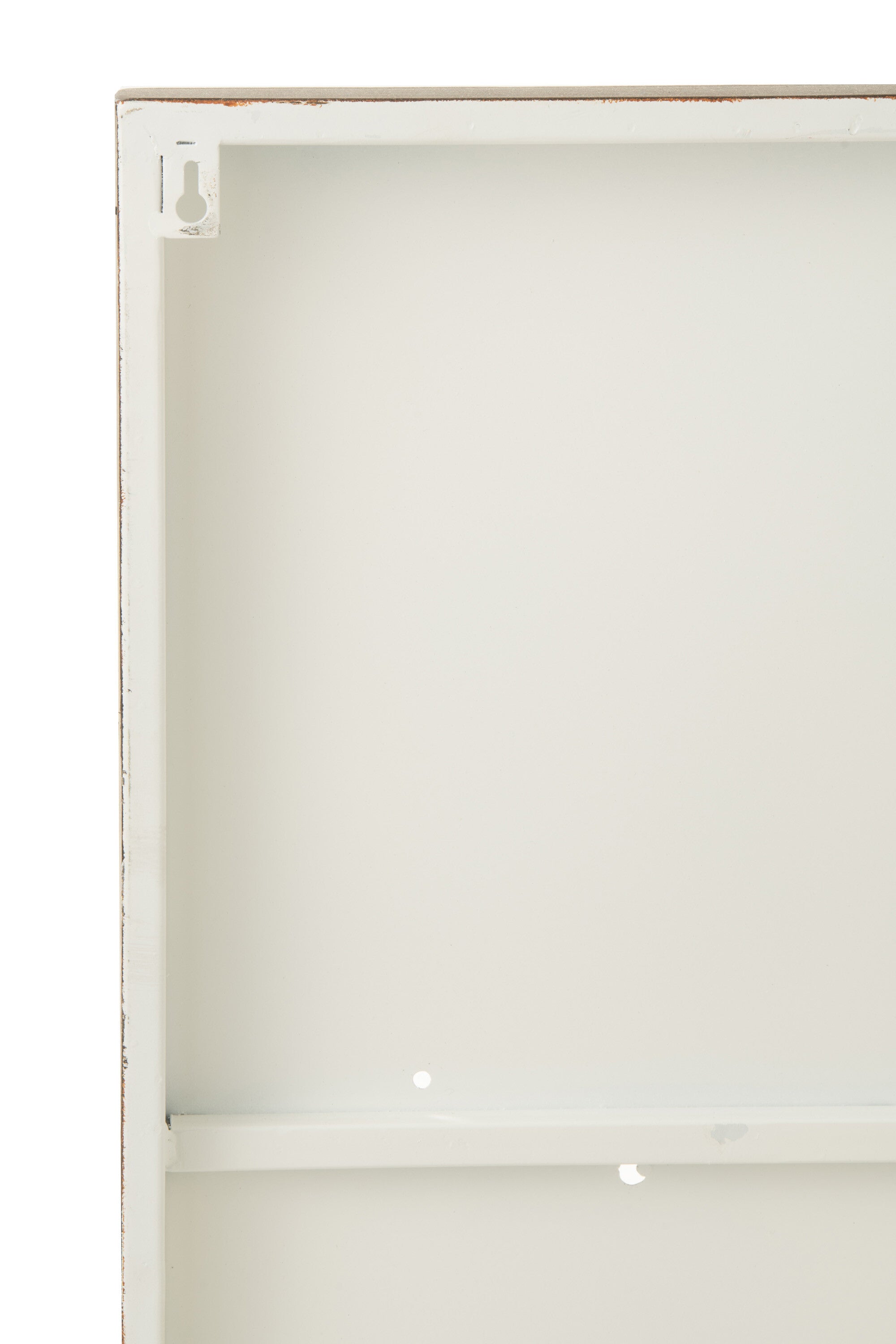 Wereldkaart Metaal Wit/Khaki