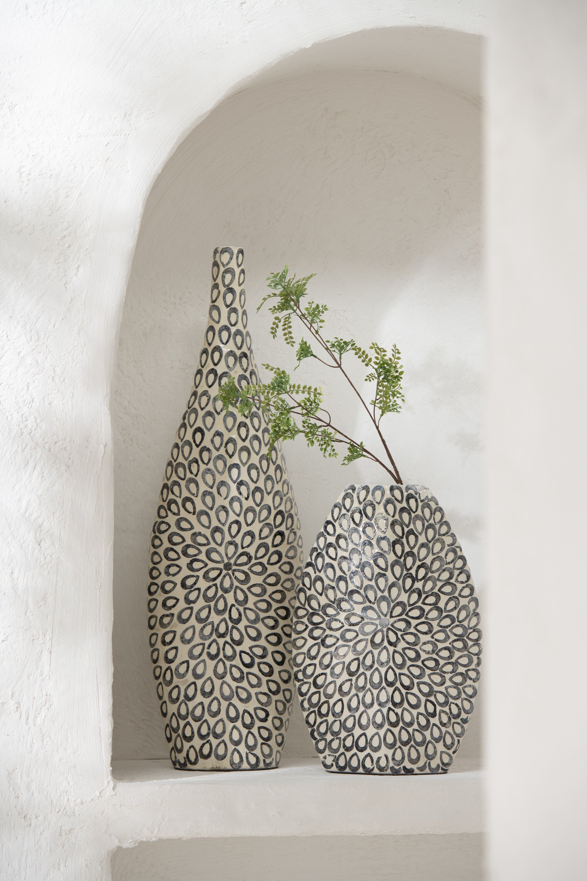 J-Line Tak Fijne Blaadjes Plastiek Groen