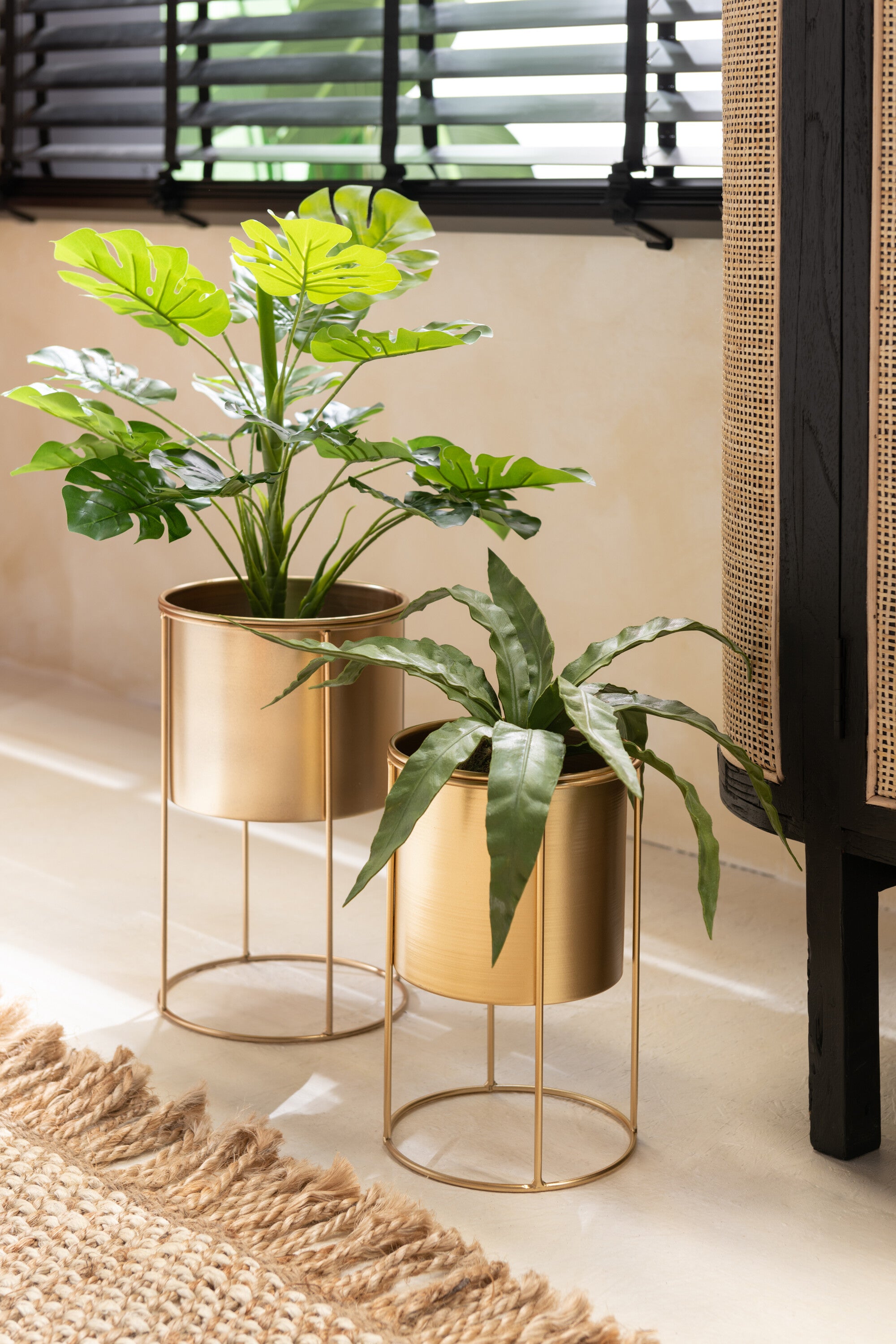 J-Line Philodendron In Pot Plastiek Groen Small