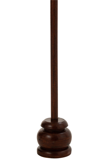 J-Line parasol + voet Kwastjes/Schelpen - hout - beige/donkerbruin - S