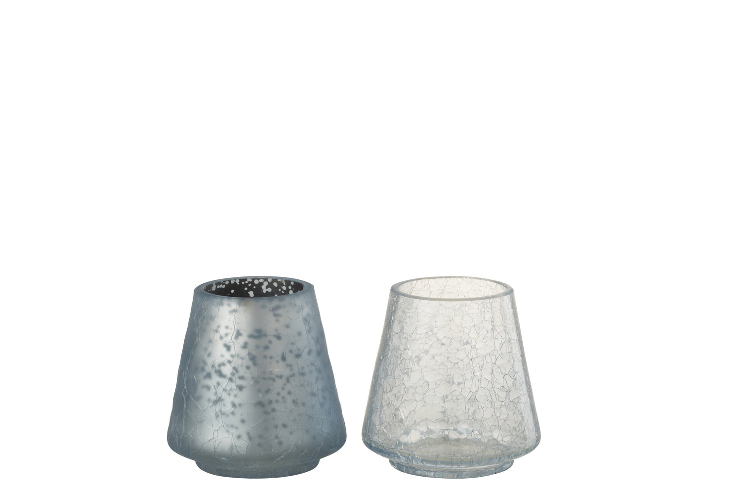 Orkaan Conic Craquelure Mat/Glanzend Blauw Klein Assortiment Van 2