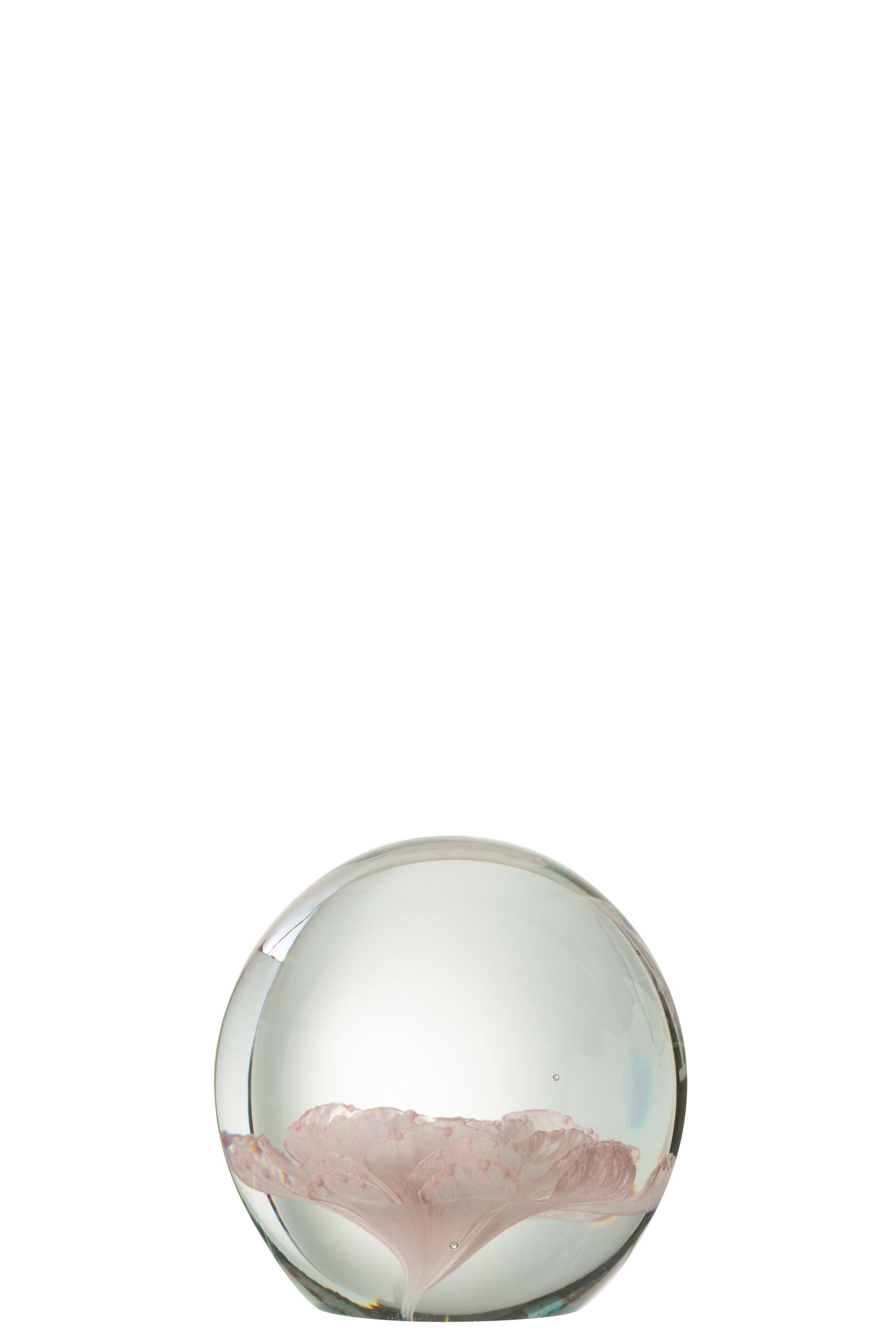 J-Line Presse Papier Roos Glas Roze Small