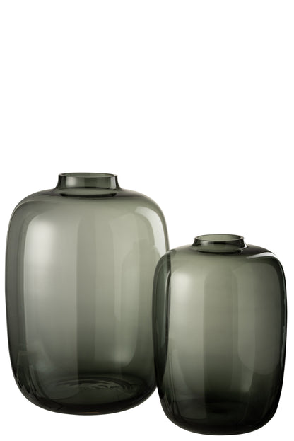 Vaas Cleo Glas Grijs Groot