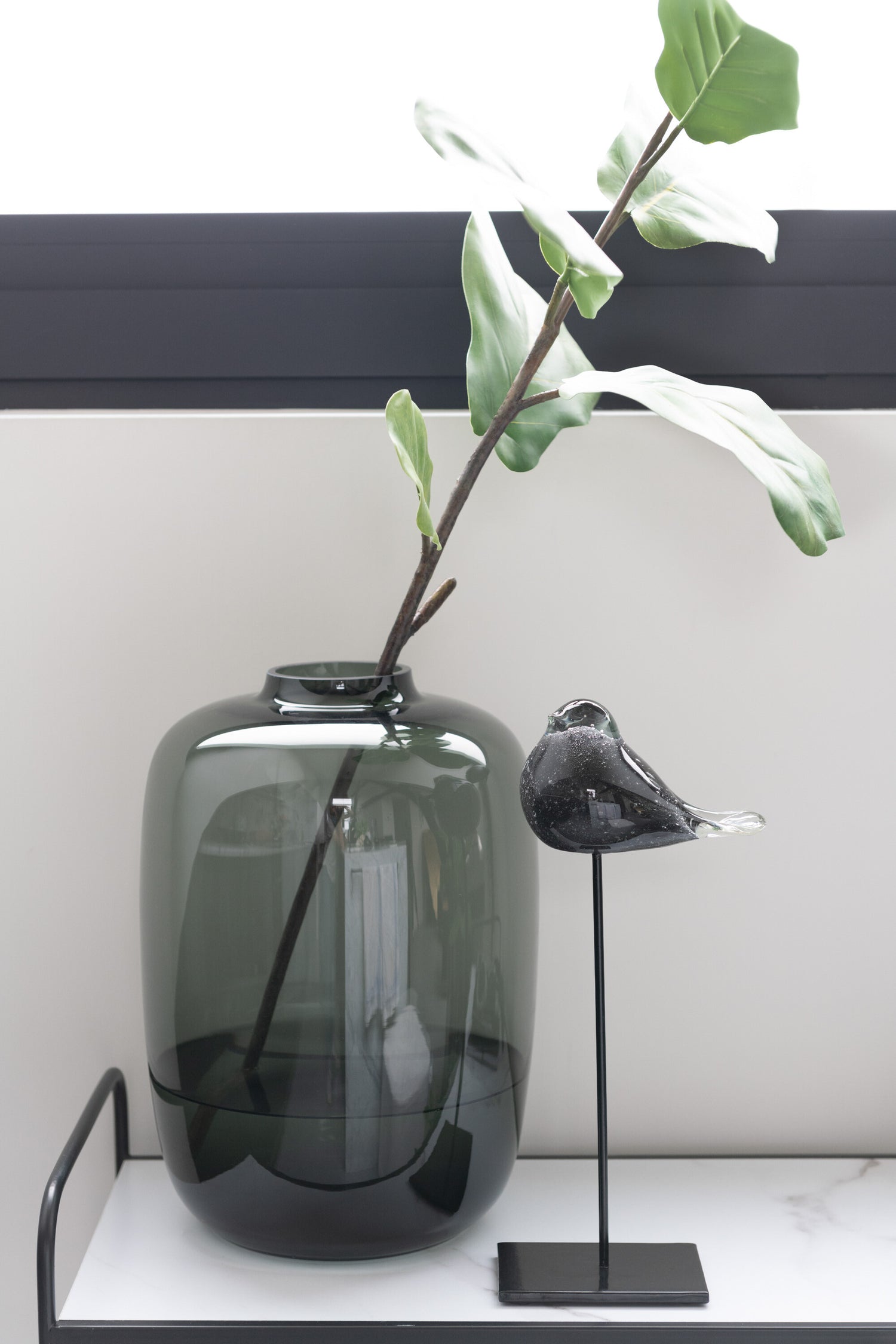 Vaas Cleo Glas Grijs Groot