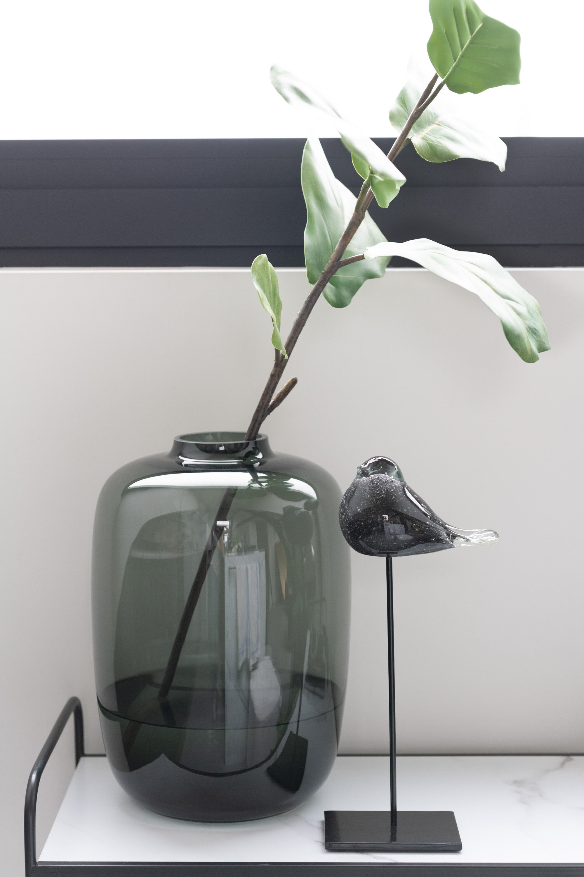 Vaas Cleo Glas Grijs Groot