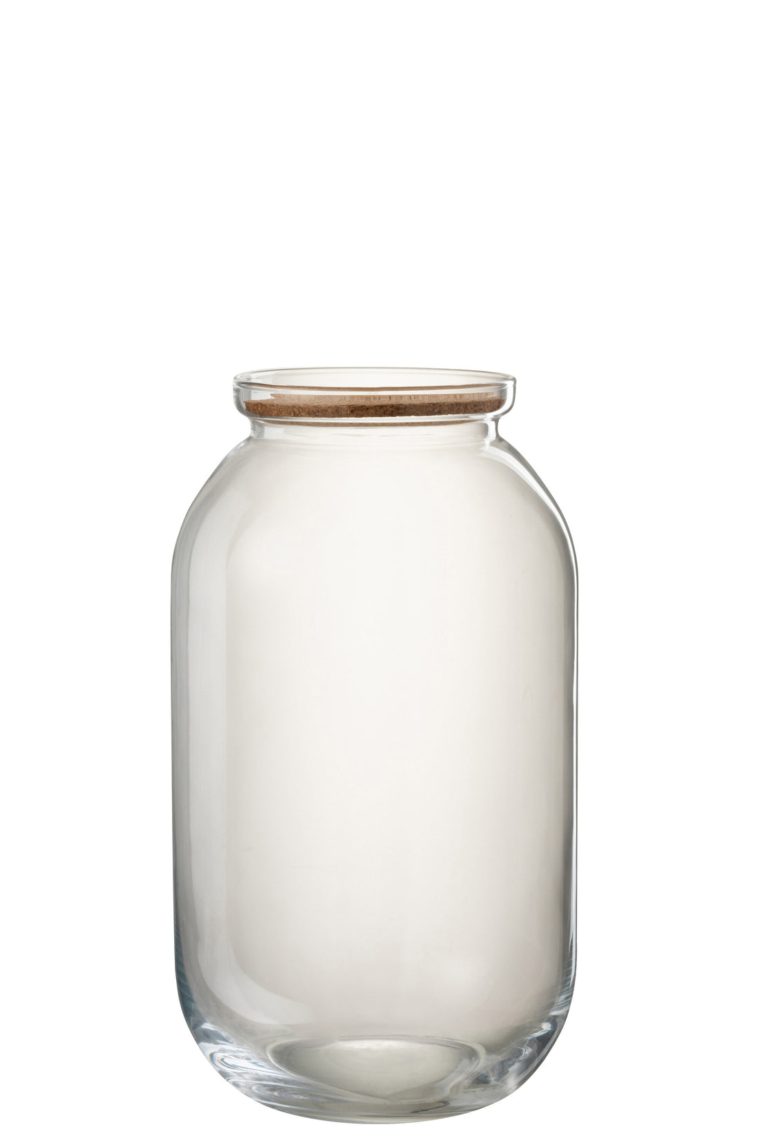 J-Line Pot Roxy Decoratief Glas/Kurk Transparant Large