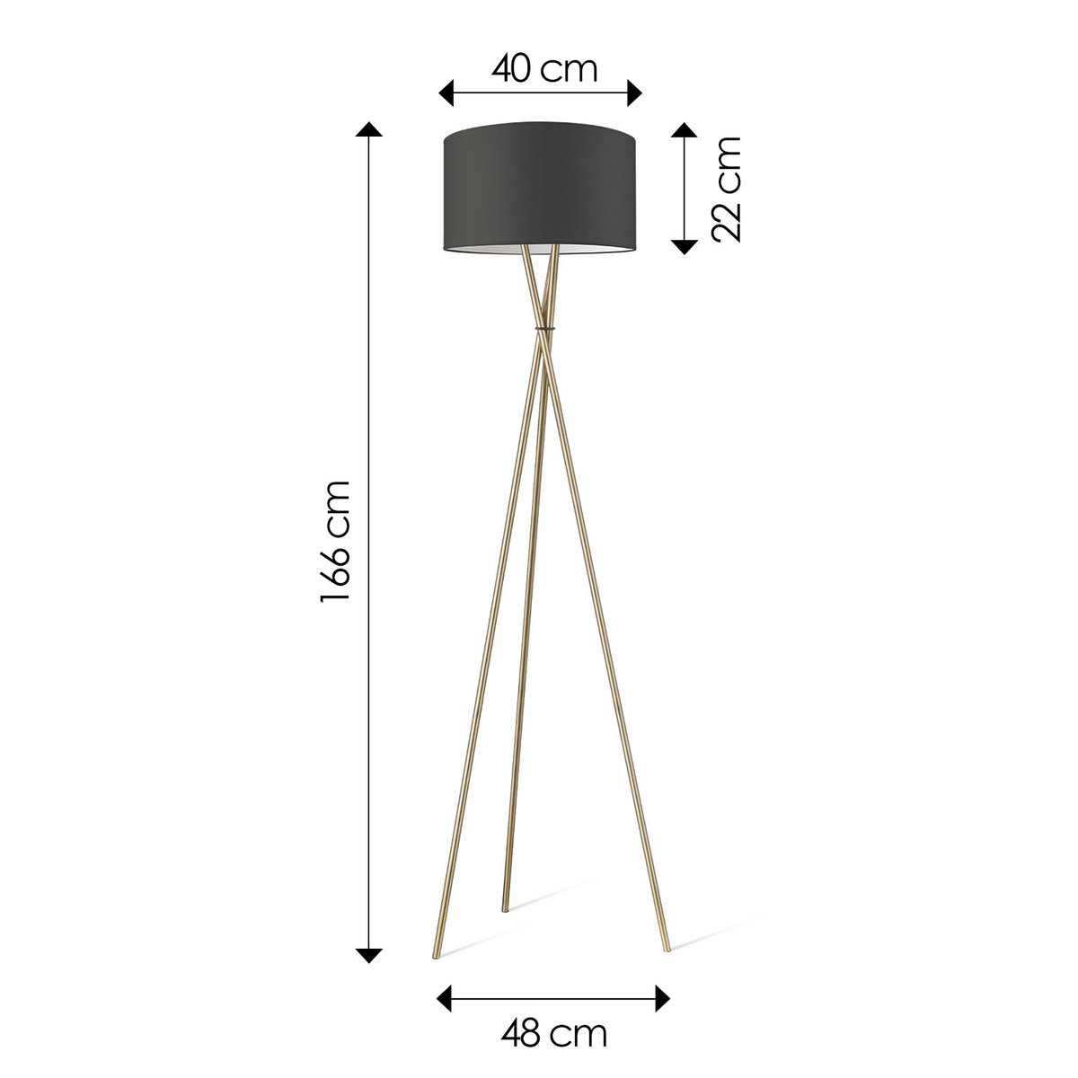 vloerlamp Bling-Legs Brons-Antraciet-40cm