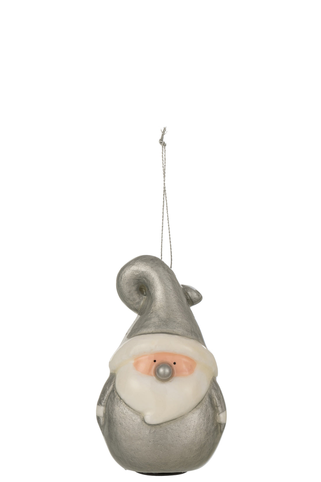J-Line Kersthanger - poly - zilver - small