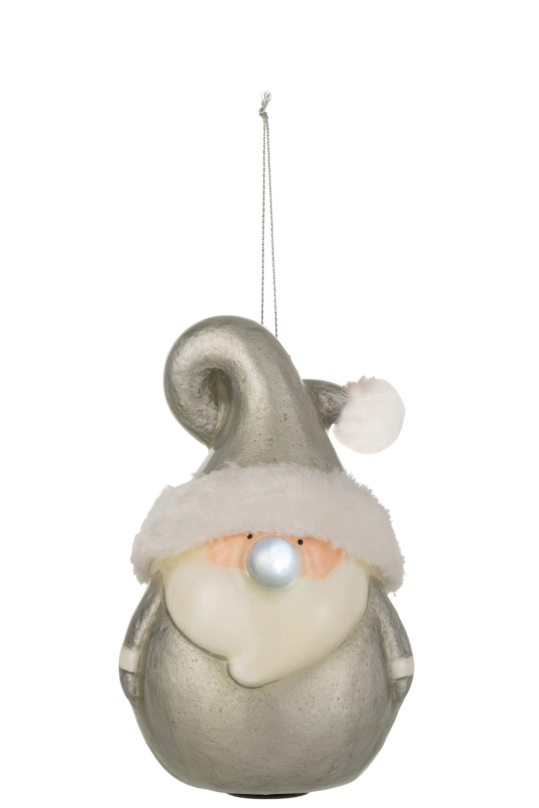 J-Line kersdecoratie - poly - zilver - large