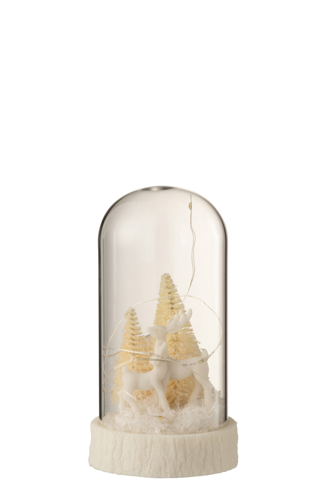 J-Line Stolp Hoog Led Herten Glas/Resin Wit Small