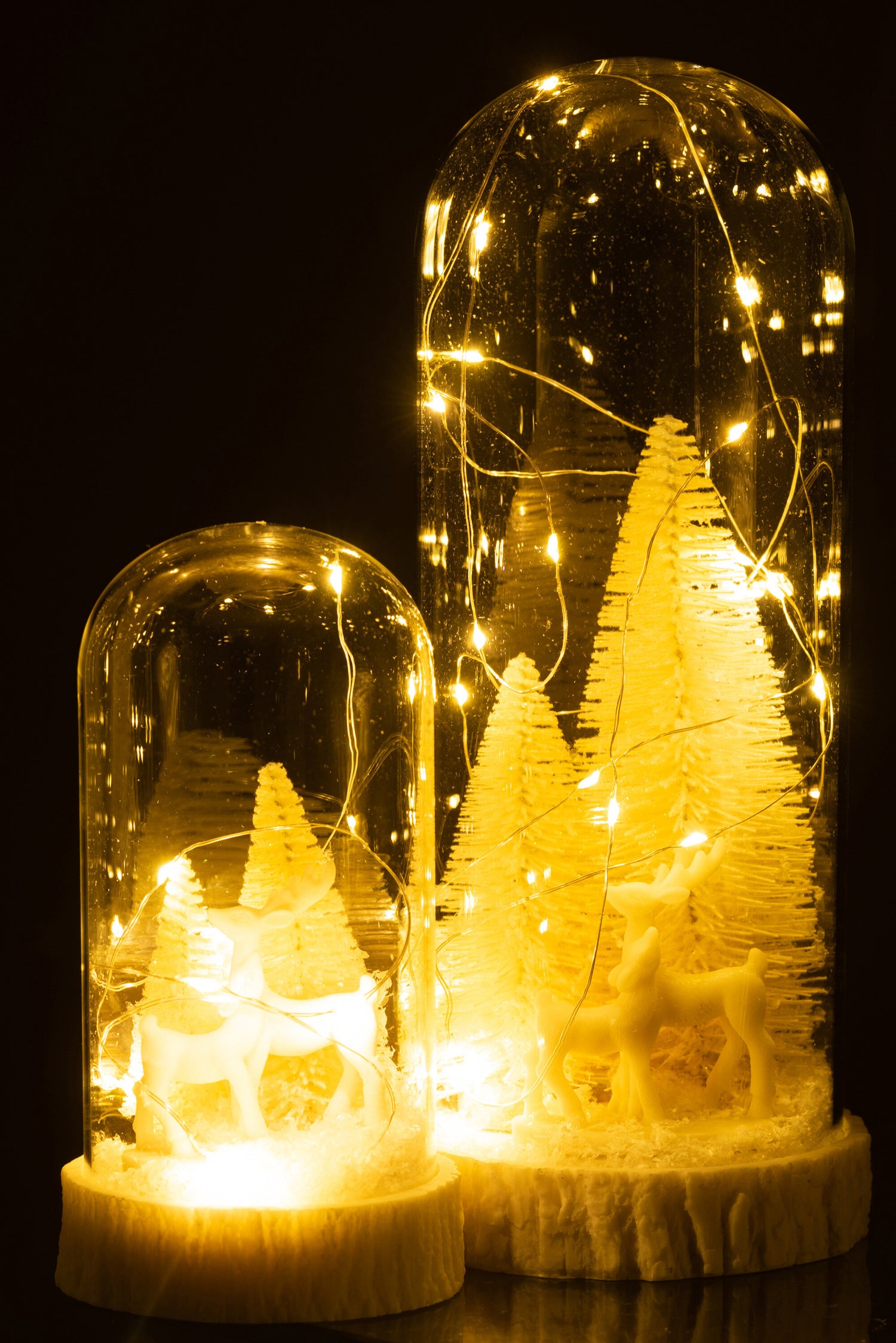 J-Line Stolp Hoog Led Herten Glas/Resin Wit Large