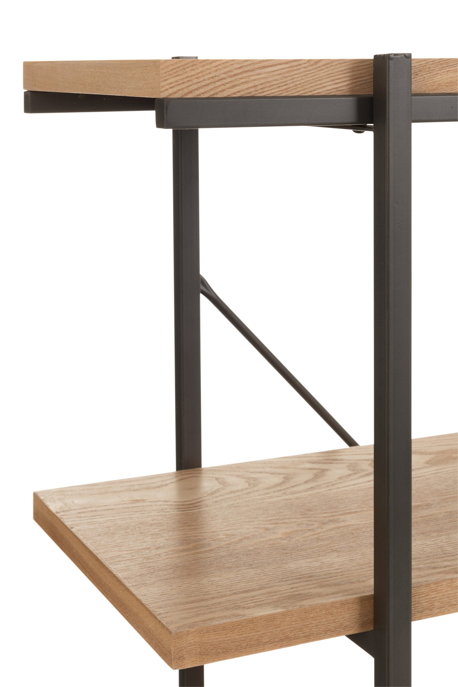 Rek 5 planken Hout/Metaal Natuurlijk