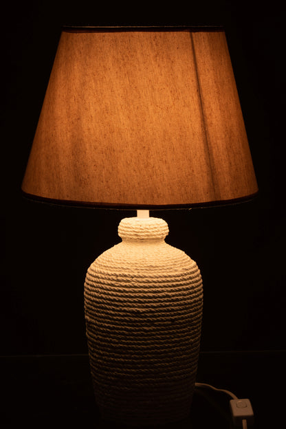 J-Line Lamp Esmee Cem/Tex Wit/Beige
