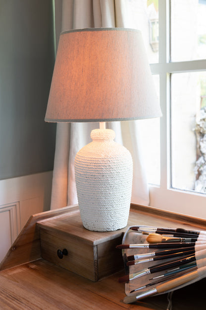 J-Line Lamp Esmee Cem/Tex Wit/Beige