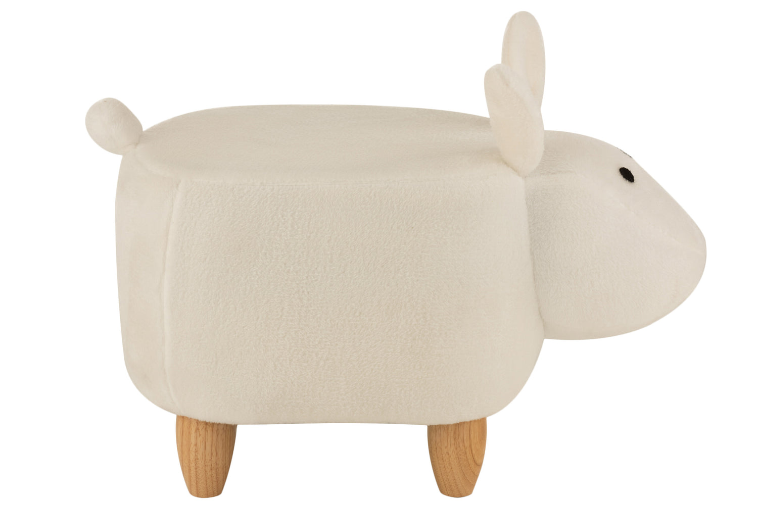 J-Line Kinderstoel Schaap - Hout/Textiel - Ivoor - 66x32x46cm