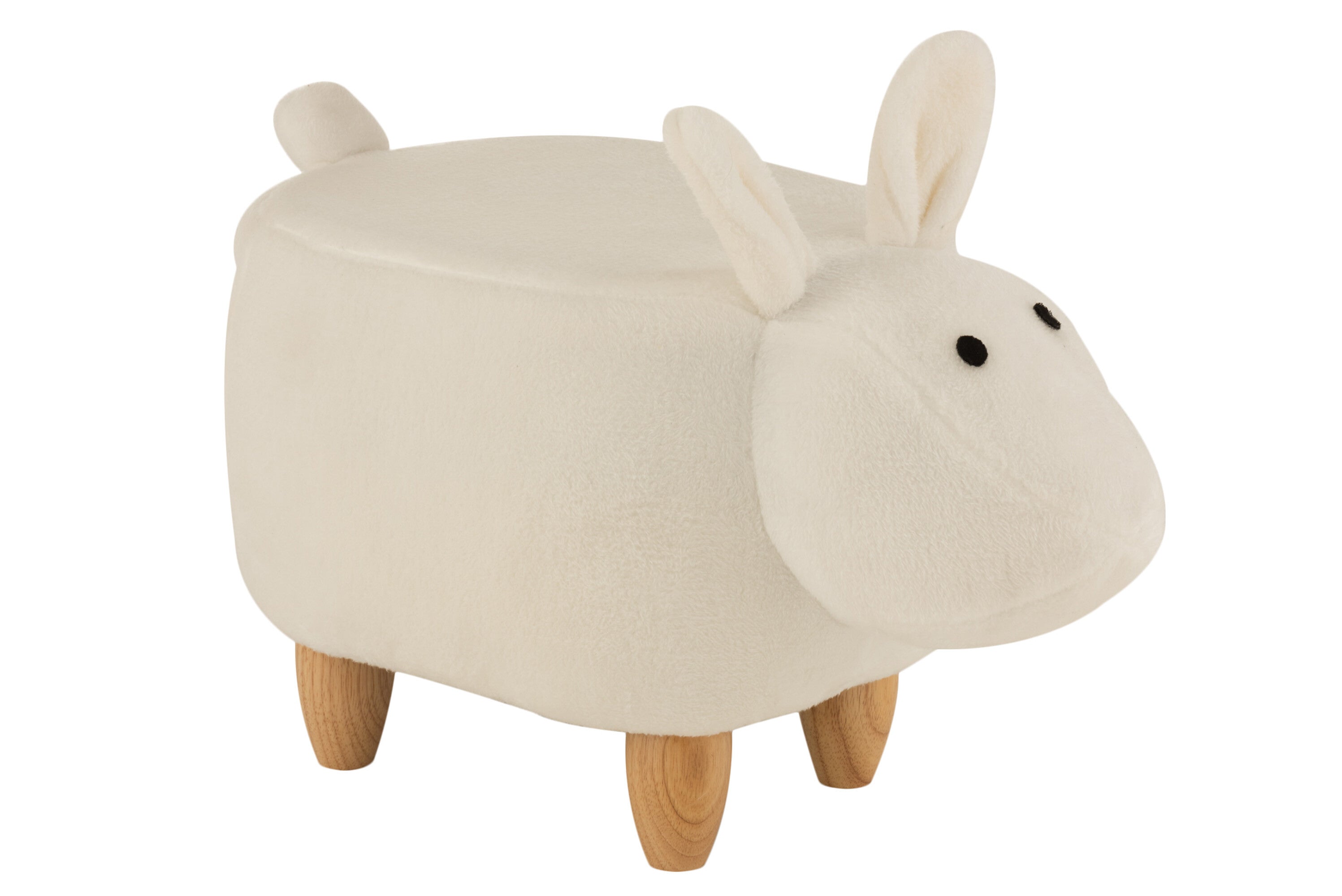 J-Line Kinderstoel Schaap - Hout/Textiel - Ivoor - 66x32x46cm