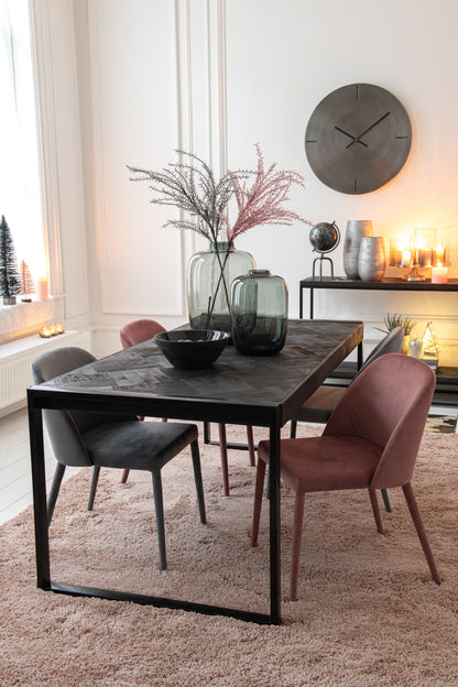 Stoel Charlotte Textiel/Metaal Midden Grijs