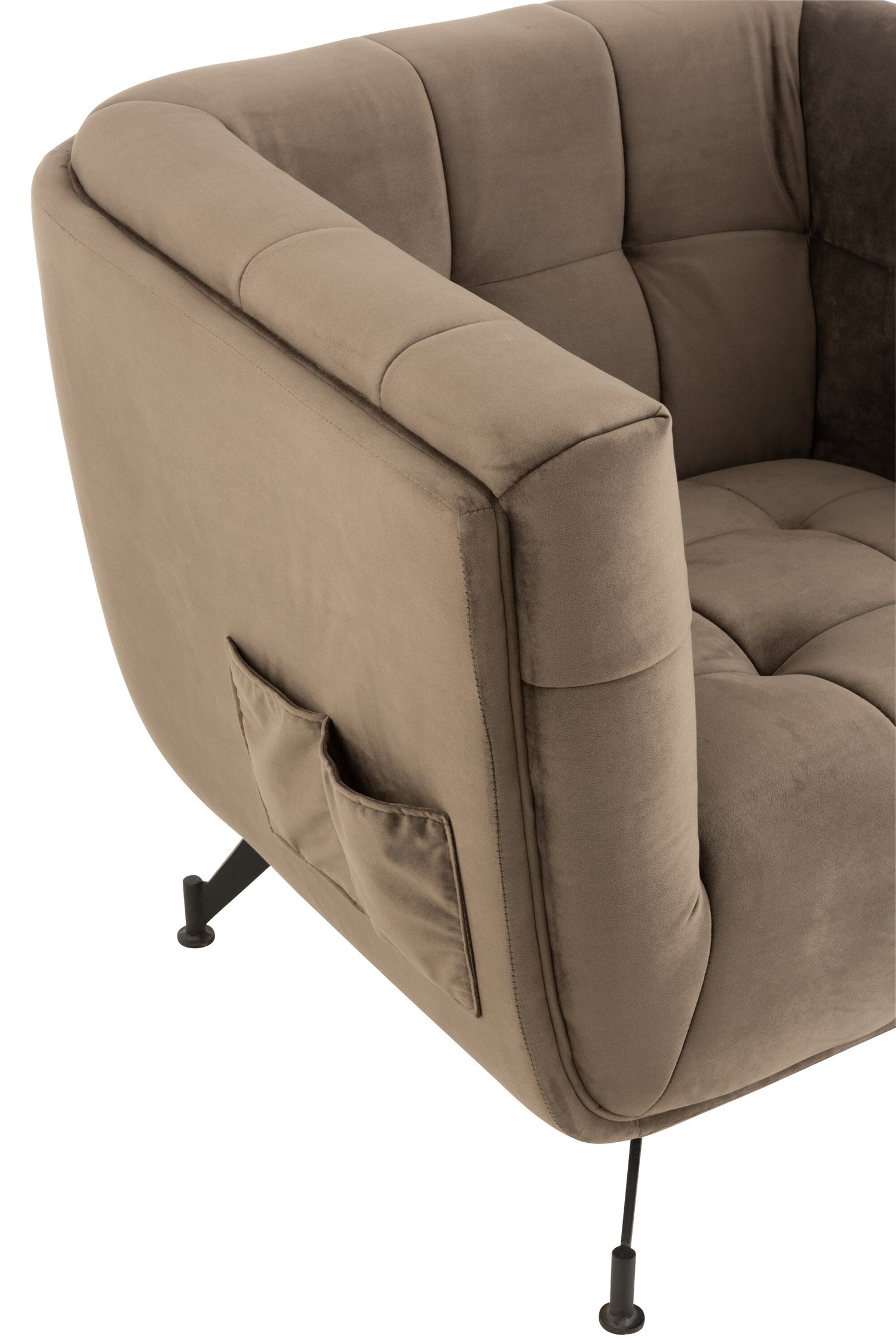 Lounge Seat 1-Persoons Textiel/Hout/Metaal Donkergrijs