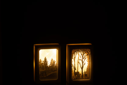 Frame Hoog 3D Led Winter Pvc/Glas Zilver Assortiment Van 2