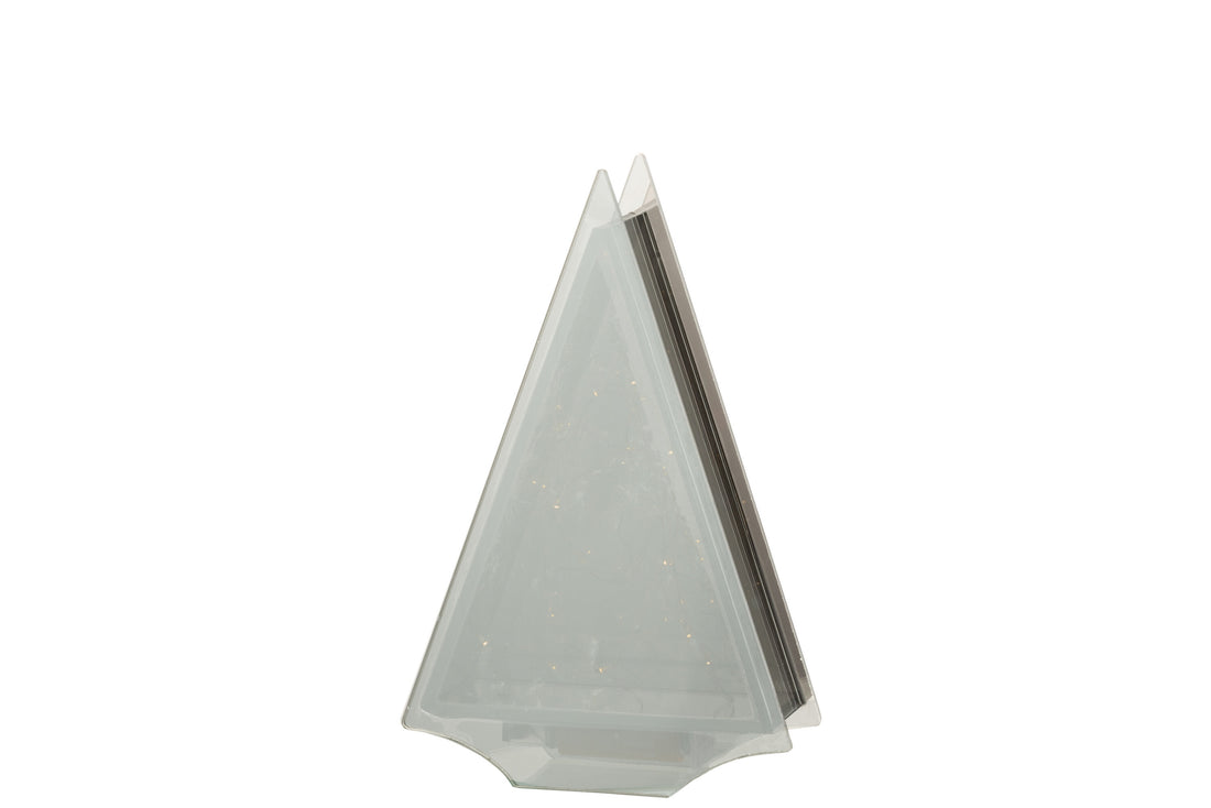 Decoratie Led Driehoek Glas Goud Middelgroot