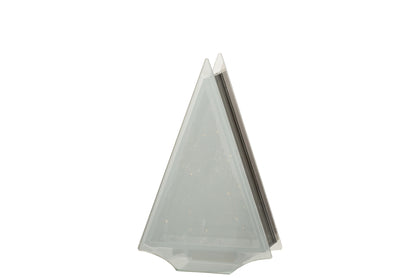 Decoratie Led Driehoek Glas Goud Middelgroot