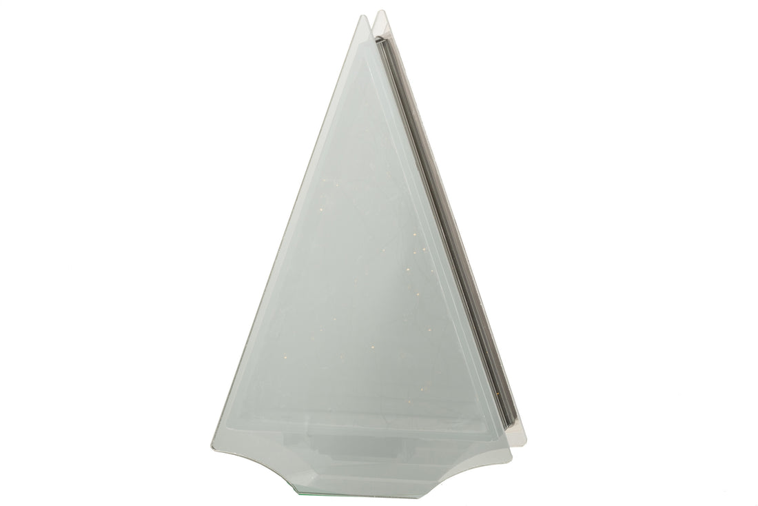 Decoratie Led Driehoek Glas Goud Groot