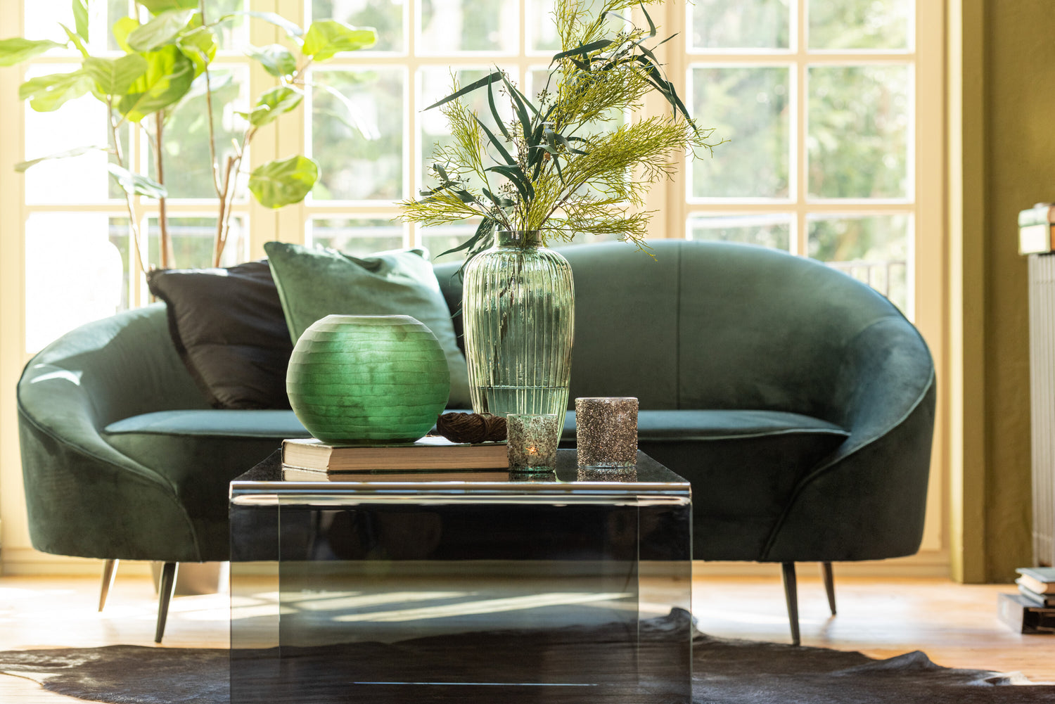 Bank Elisabeth Textiel/Metaal Groen