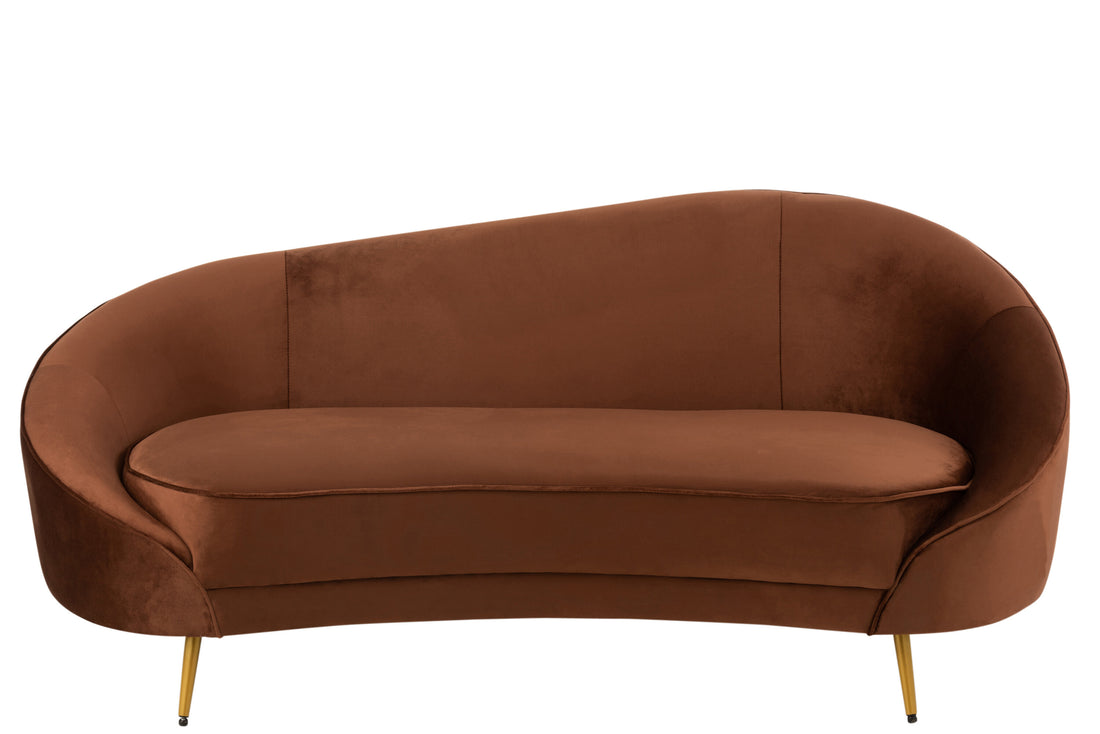 Bank Elisabeth Textiel/Metaal Bruin