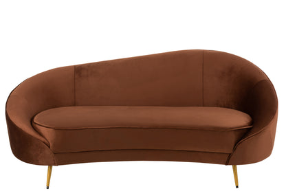 Bank Elisabeth Textiel/Metaal Bruin