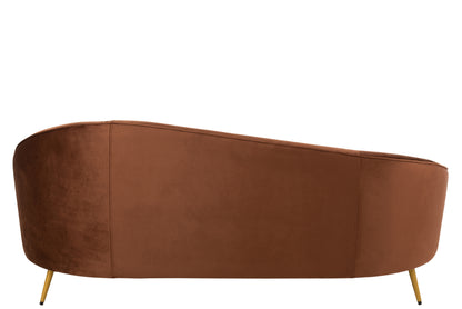Bank Elisabeth Textiel/Metaal Bruin