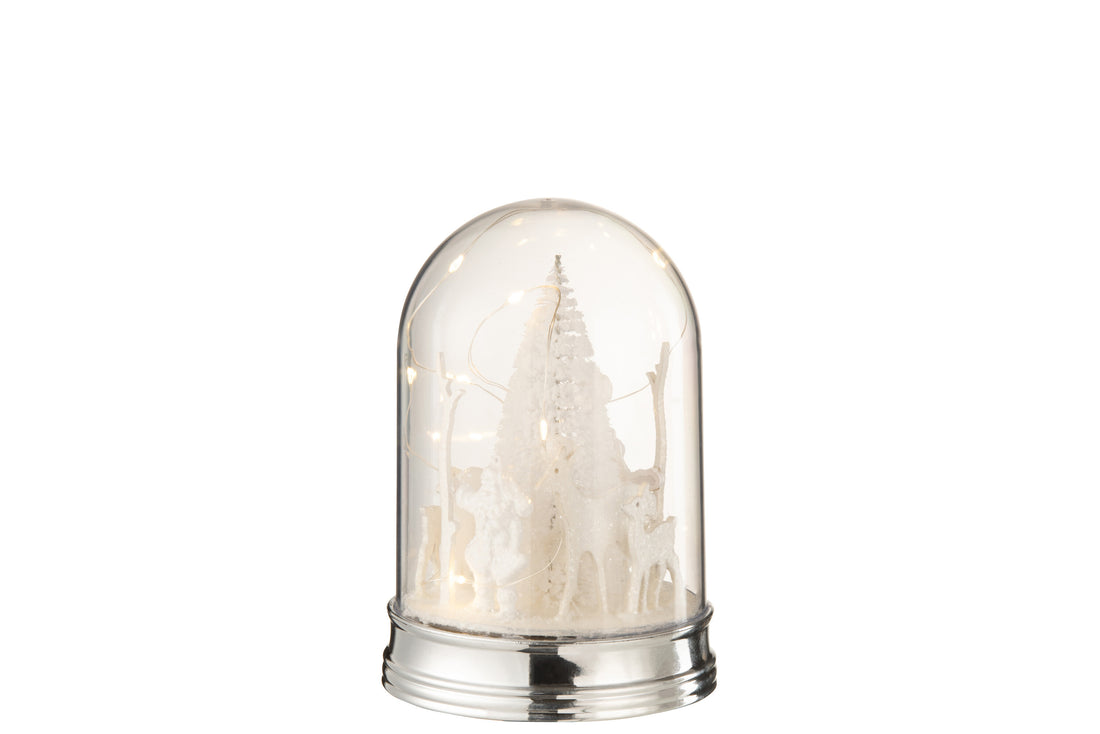 J-Line Bell Jar Christmas Led Acrylic White Small